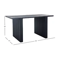 Amell Rectangular Wood-Top Dining Table