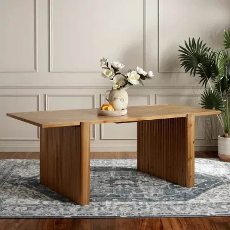 Buckley Rectangular Wood-Top Dining Table