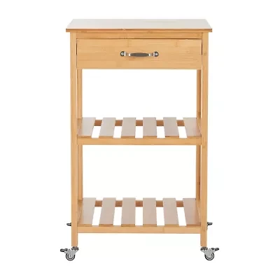 Safavieh Corteau Wood-Top Kitchen Cart