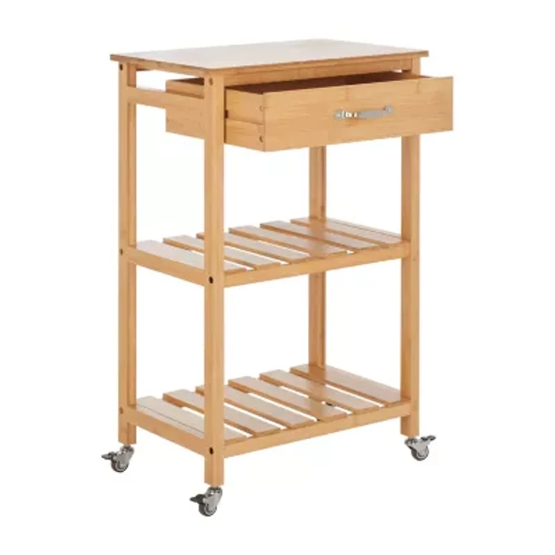 Safavieh Corteau Wood-Top Kitchen Cart