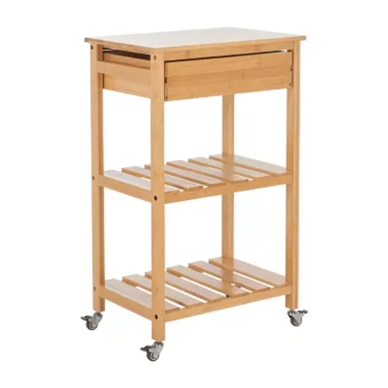 Safavieh Corteau Wood-Top Kitchen Cart