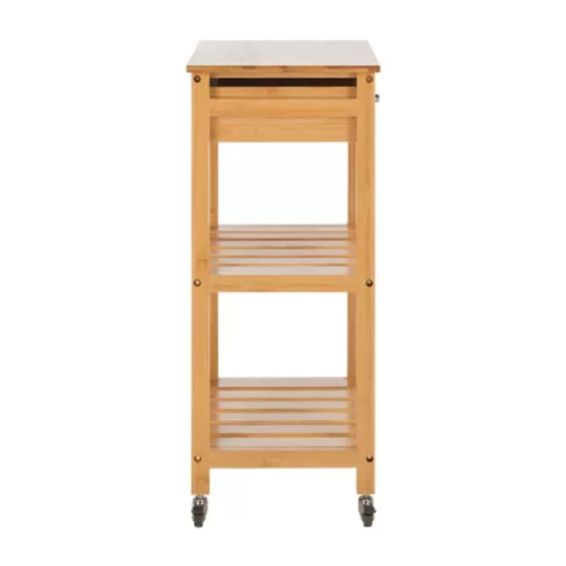 Safavieh Corteau Wood-Top Kitchen Cart