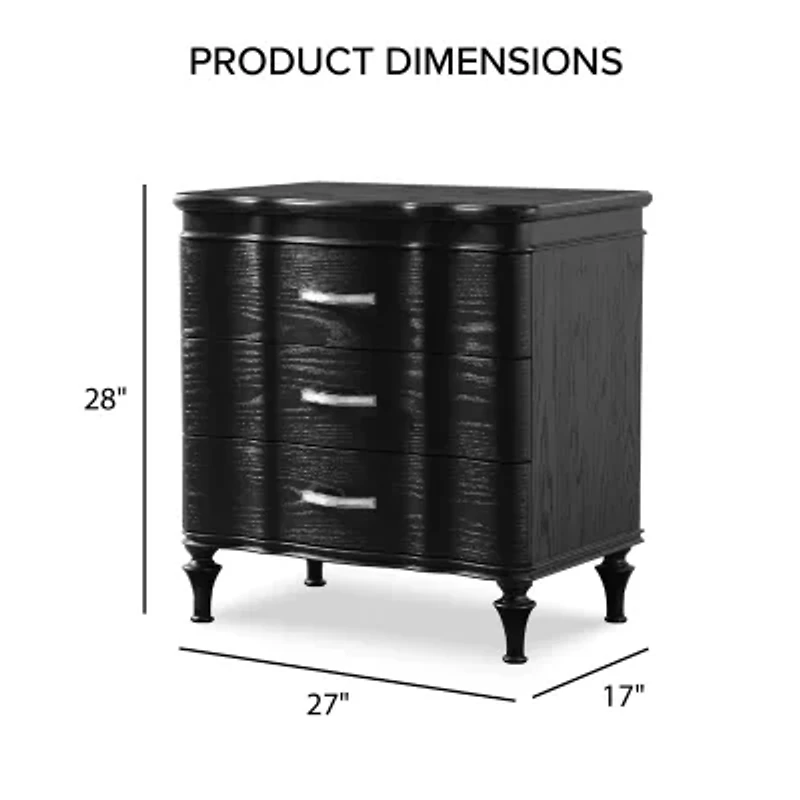 Melodi Parc 3-Drawer Nightstand