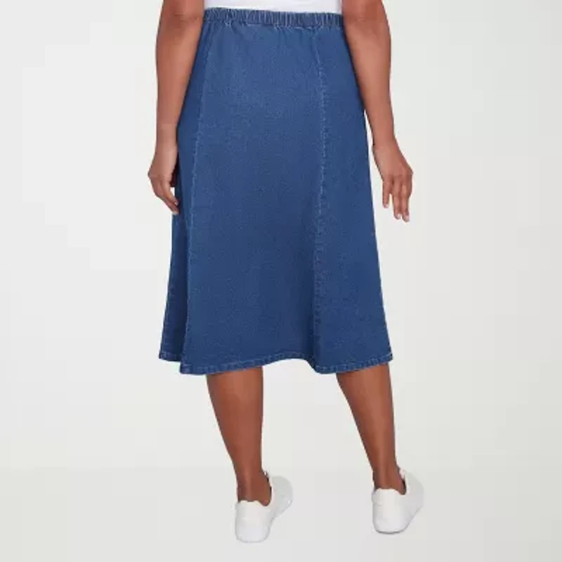 Alfred Dunner Classics Womens Denim Skirt