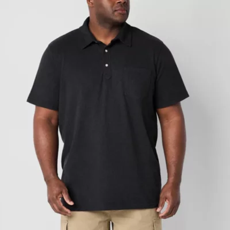 mutual weave Big and Tall Mens Regular Fit Short Sleeve Polo Shirt