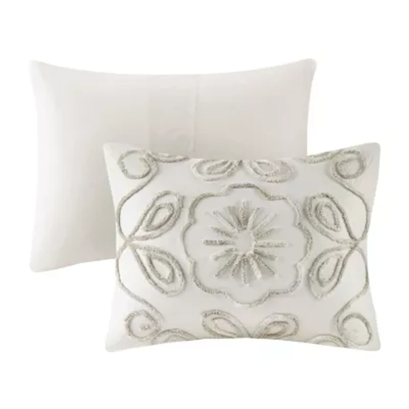 Madison Park Juliana 3 Piece Tufted Cotton Chenille Coverlet Set