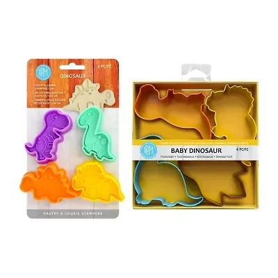 R&M International Llc Dino-Mite 8-pc. Cookie Cutter Stamper Bundle