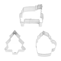 R&M International Llc Tree Farm Cookie Cutters and Build-A-Santa Cookie Cutter Bundle