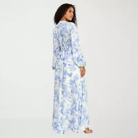 Premier Amour Womens Long Sleeve Floral Maxi Dress