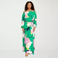 Premier Amour Womens High Rise Floral Maxi Skirt