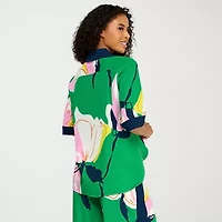 Premier Amour Womens Short Sleeve Floral Blouse