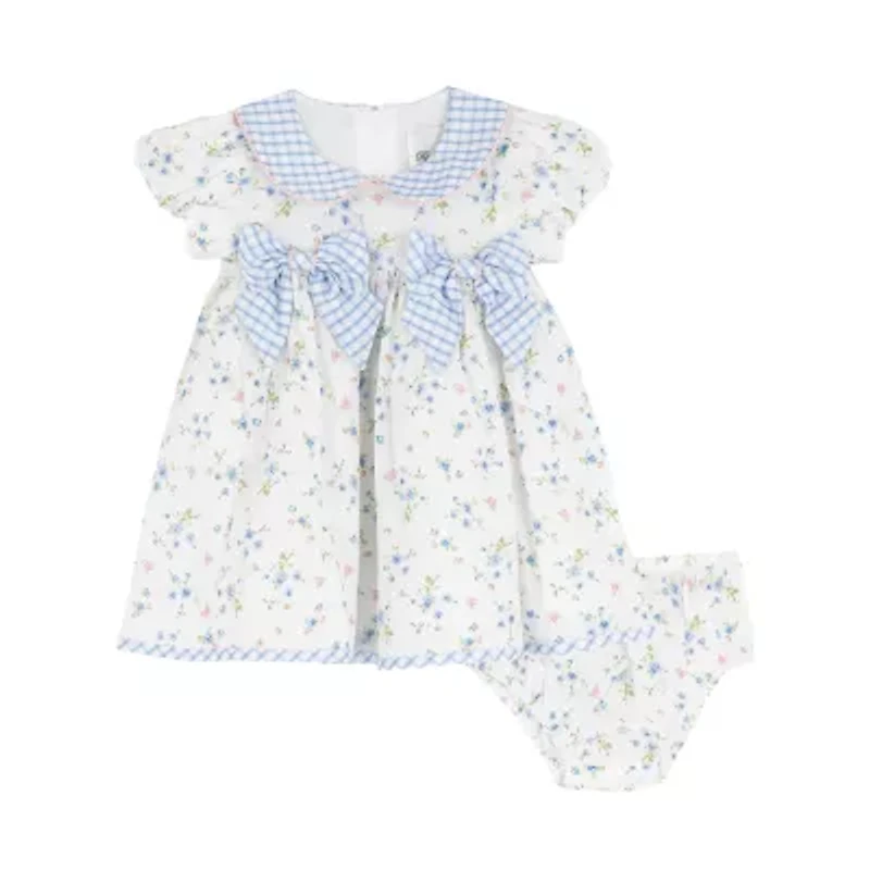 Rare Editions Baby Girls Short Sleeve Cap A-Line Dress