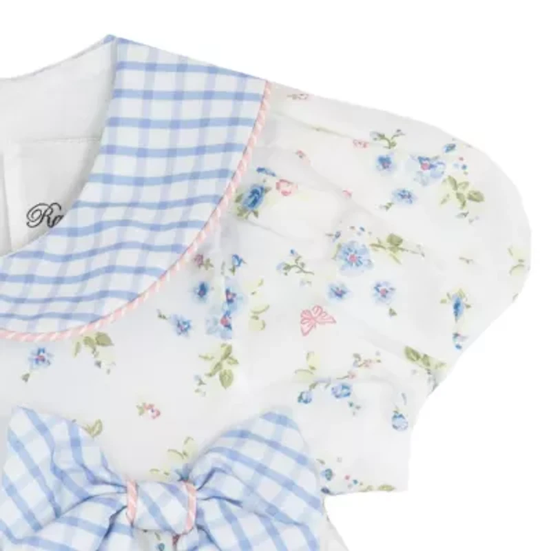 Rare Editions Baby Girls Short Sleeve Cap A-Line Dress