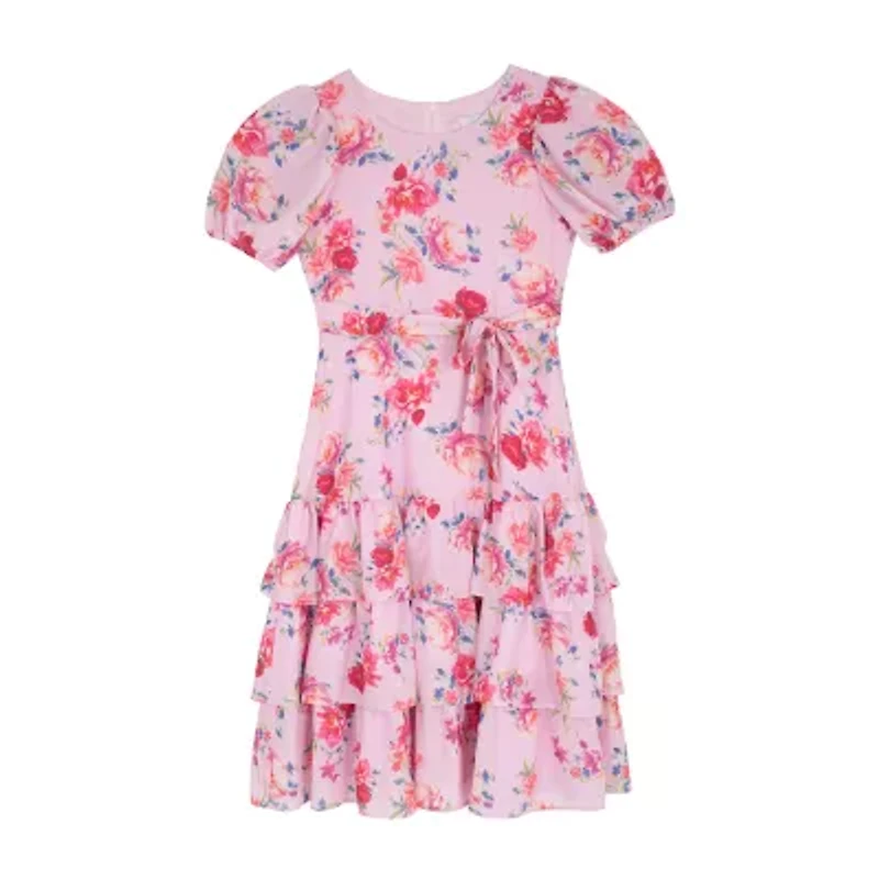 Rare Editions Big Kid Girls Short Sleeve A-Line Dress