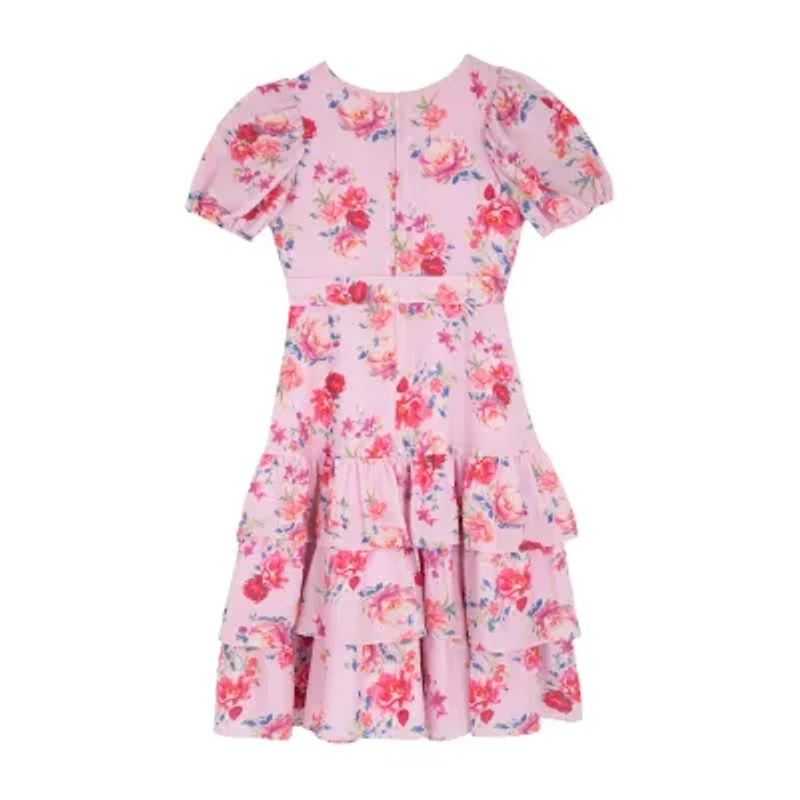 Rare Editions Big Kid Girls Short Sleeve A-Line Dress