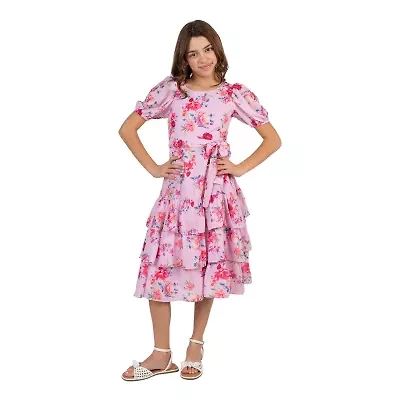 Rare Editions Big Kid Girls Short Sleeve A-Line Dress