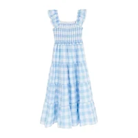Rare Editions Big Kid Girls Sleeveless Gingham Maxi Dress