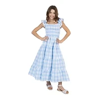 Rare Editions Big Kid Girls Sleeveless Gingham Maxi Dress