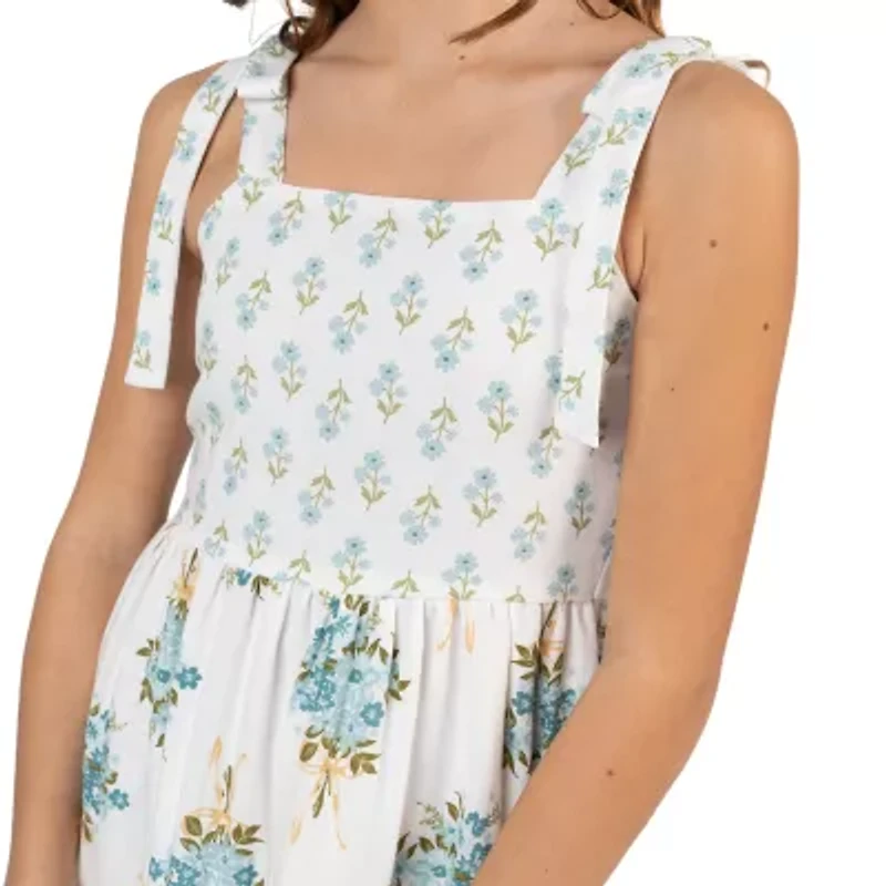 Rare Editions Big Kid Girls Sleeveless Floral Maxi Dress