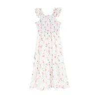 Rare Editions Big Kid Girls Sleeveless Ruffled Floral Maxi Dress