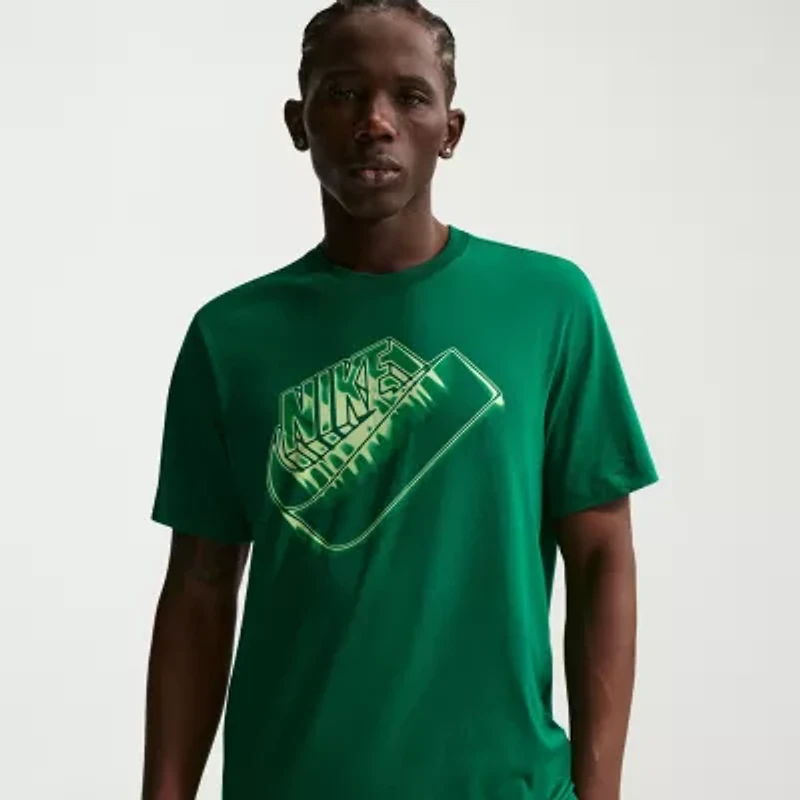 Nike Mens Crew Neck Short Sleeve Regular Fit Graphic T-Shirt