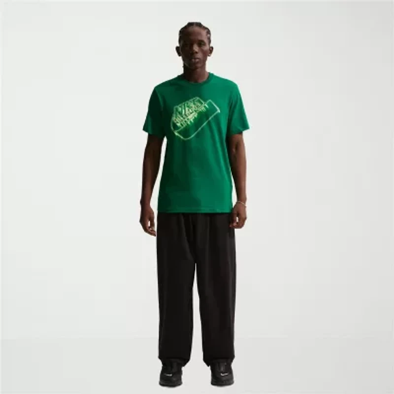 Nike Mens Crew Neck Short Sleeve Regular Fit Graphic T-Shirt