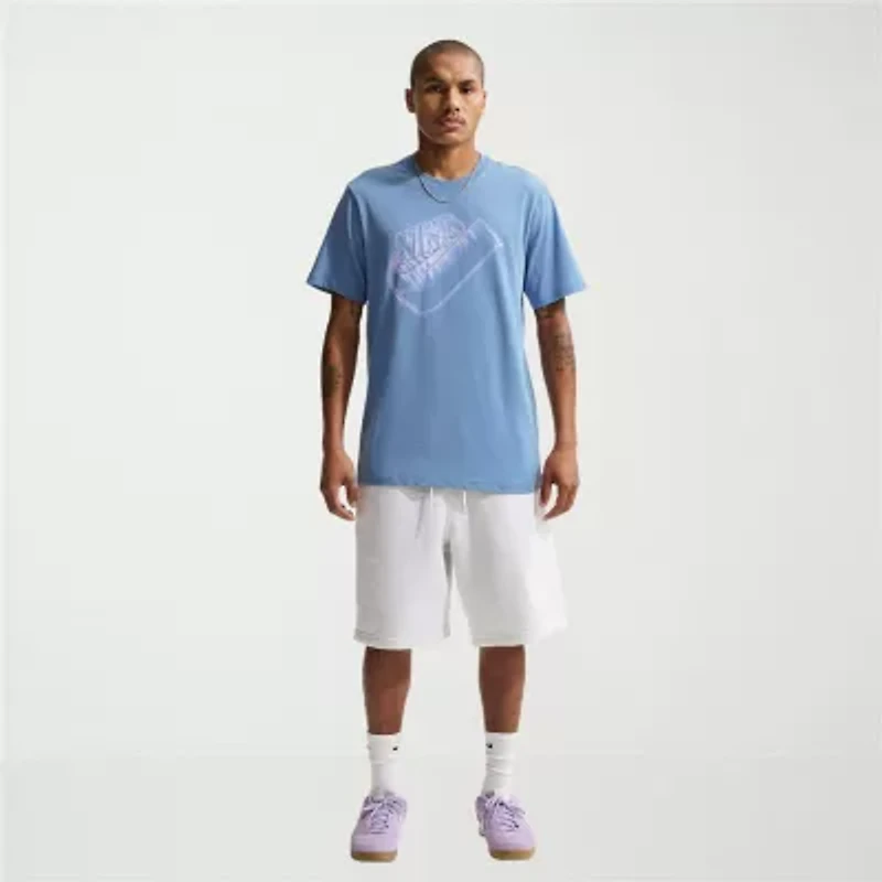 Nike Mens Crew Neck Short Sleeve Regular Fit Graphic T-Shirt