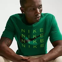 Nike Swoosh Mens Crew Neck Short Sleeve Classic Fit Graphic T-Shirt