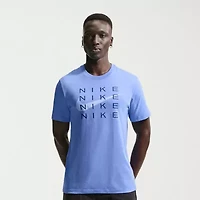 Nike Swoosh Mens Crew Neck Short Sleeve Classic Fit Graphic T-Shirt
