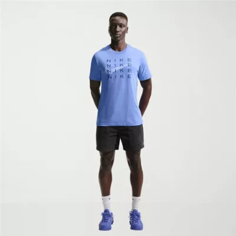Nike Swoosh Mens Crew Neck Short Sleeve Classic Fit Graphic T-Shirt