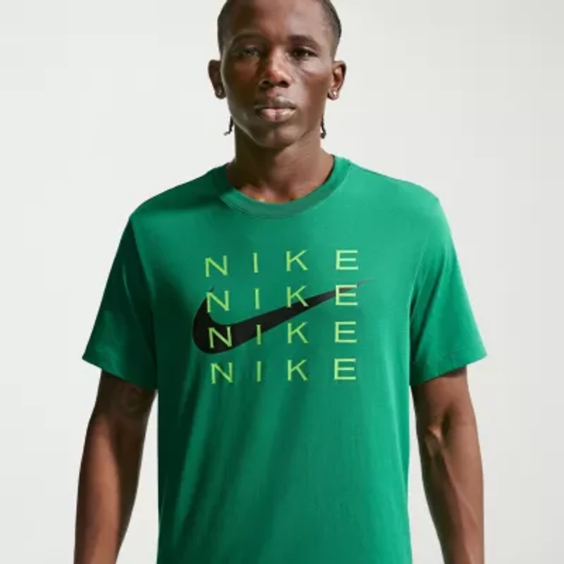 Nike Swoosh Mens Crew Neck Short Sleeve Classic Fit Graphic T-Shirt