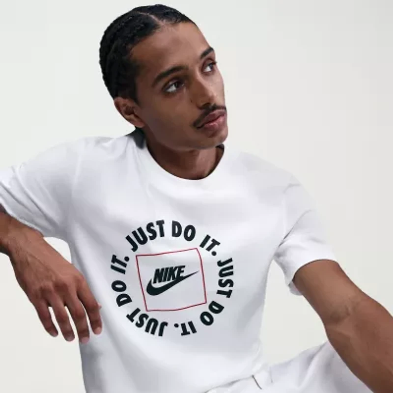 Nike Just Do It Mens Crew Neck Short Sleeve Classic Fit Graphic T-Shirt