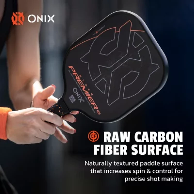 ONIX™ Premier Raw Carbon Pickleball Paddle Sports Game