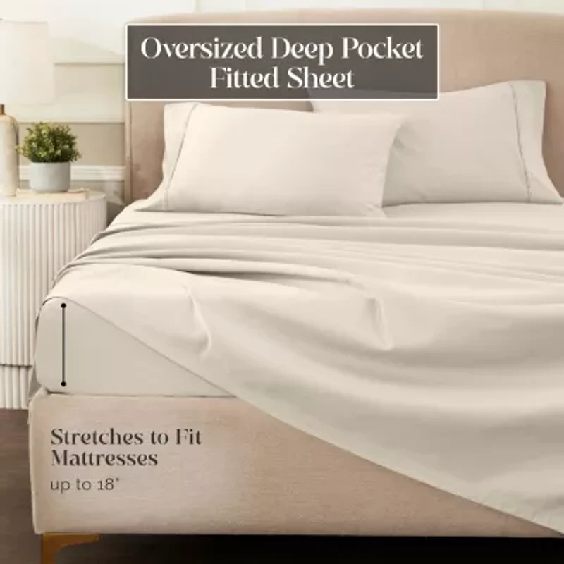 SUPERIOR® Egyptian Cotton Premium Heavyweight 1200tc Deep Pocket Sheet Set