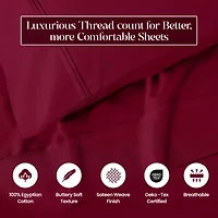 SUPERIOR® Egyptian Cotton Premium Heavyweight 1200tc Deep Pocket Sheet Set