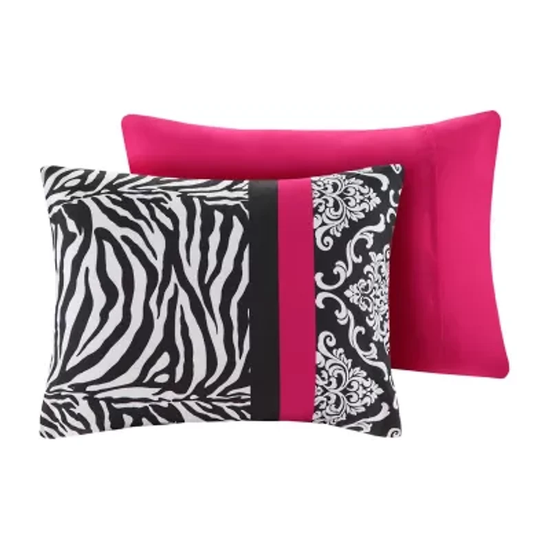 Intelligent Design Gemma Zebra Comforter Set with decorative pillow