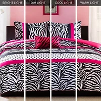 Intelligent Design Gemma Zebra Comforter Set with decorative pillow