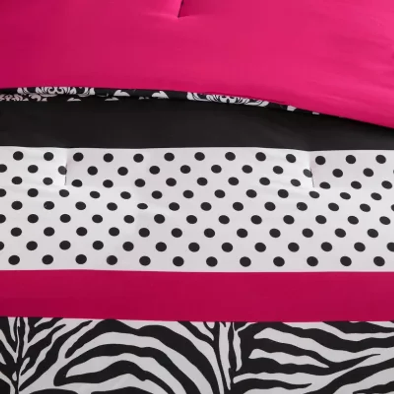 Intelligent Design Gemma Zebra Comforter Set with decorative pillow
