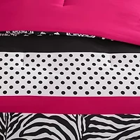 Intelligent Design Gemma Zebra Comforter Set with decorative pillow