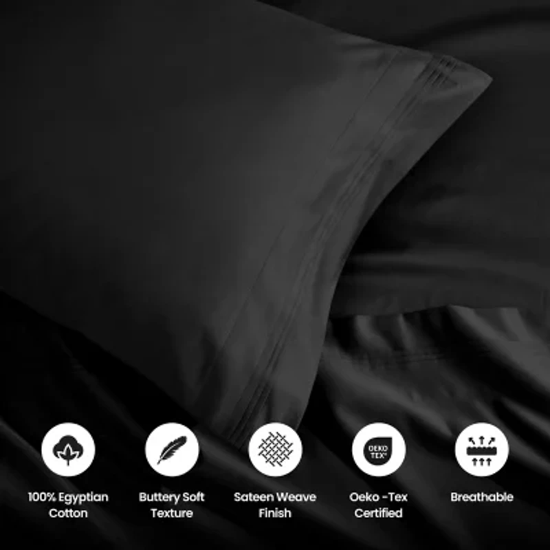 SUPERIOR® Egyptian Cotton Ultra Luxury Sateen 1500tc Deep Pocket Sheet Set