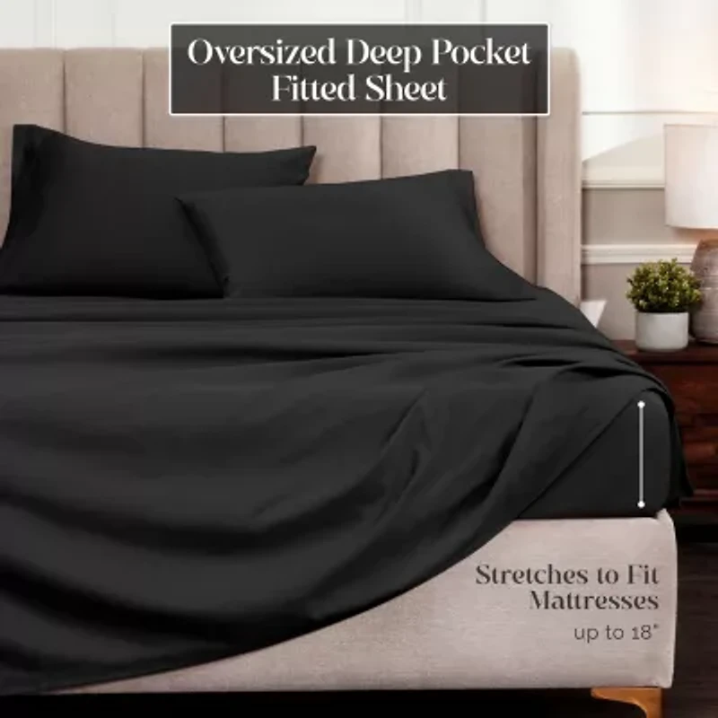 SUPERIOR® Egyptian Cotton Ultra Luxury Sateen 1500tc Deep Pocket Sheet Set