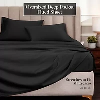 SUPERIOR® Egyptian Cotton Ultra Luxury Sateen 1500tc Deep Pocket Sheet Set