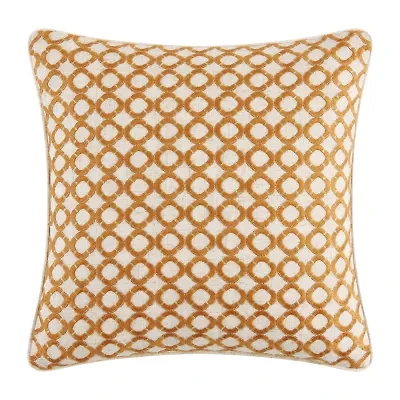 Rose Tree Bronte Square Floral Embroidery Decorative Square Throw Pillow