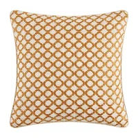 Rose Tree Bronte Square Floral Embroidery Decorative Square Throw Pillow