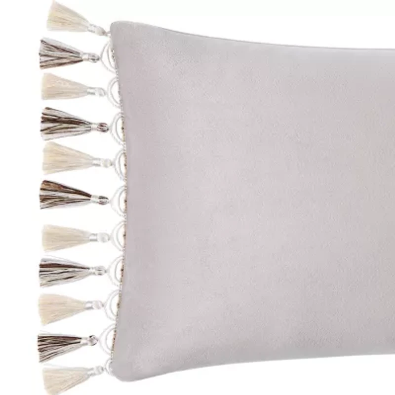 Rose Tree Belle Velvet Decorative Rectangular Throw Pillow