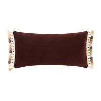 Rose Tree Bronte Velvet Decorative Rectangular Throw Pillow
