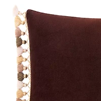 Rose Tree Bronte Velvet Decorative Rectangular Throw Pillow