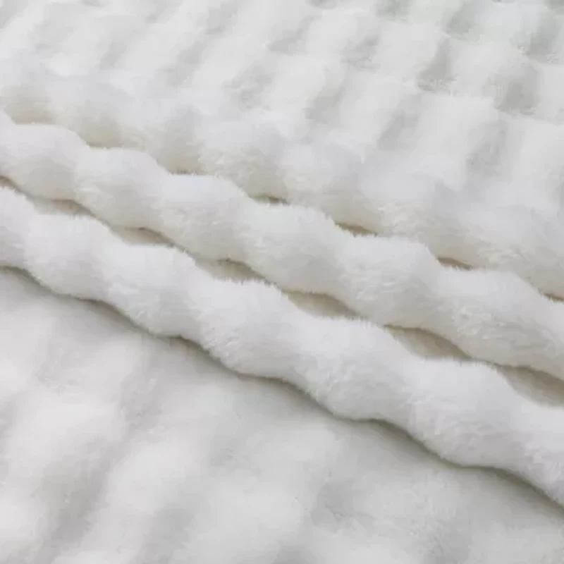 Regal Home Bubble Faux Fur 50x70 Washable Midweight Throw