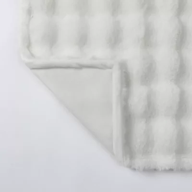 Regal Home Bubble Faux Fur 50x70 Washable Midweight Throw