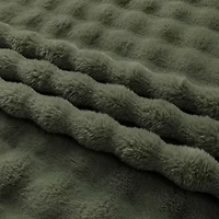 Regal Home Bubble Faux Fur 50x70 Washable Midweight Throw